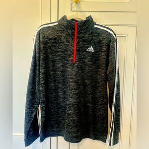 Adidas youth large brushed fleece, like new condition, charcoal gray w/ …